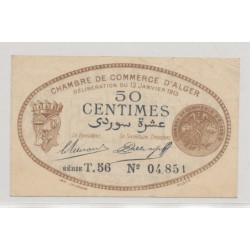 50 Centimes Alger - 1915 - série T - TTB