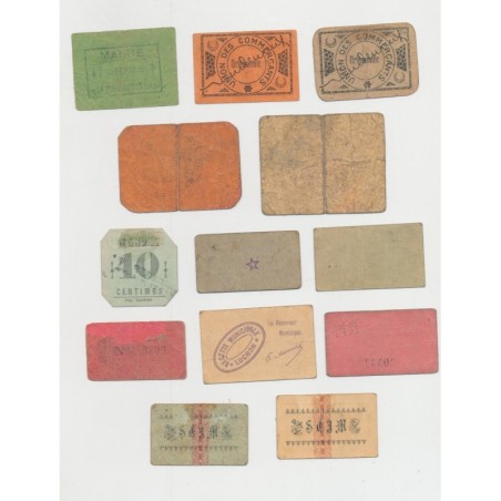 Lot 13 Billets nécessites - en carton