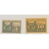 Lot 2 Billets carton - Ville de Tourcoing - 5 et 10 centimes - TTB+