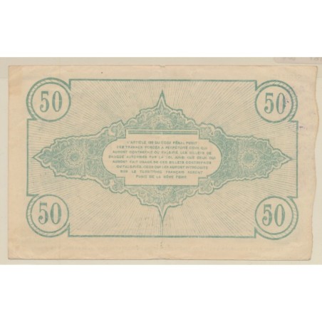 Dept59 - 50 Francs Maubeuge - 1916 - TTB+