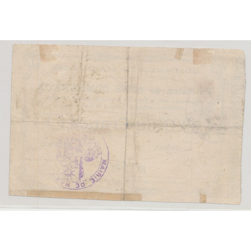 Dept59 - 5 Francs Masnières - 1915 - TB/TB+