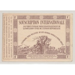 1 Franc - Souscription internationale - TTB