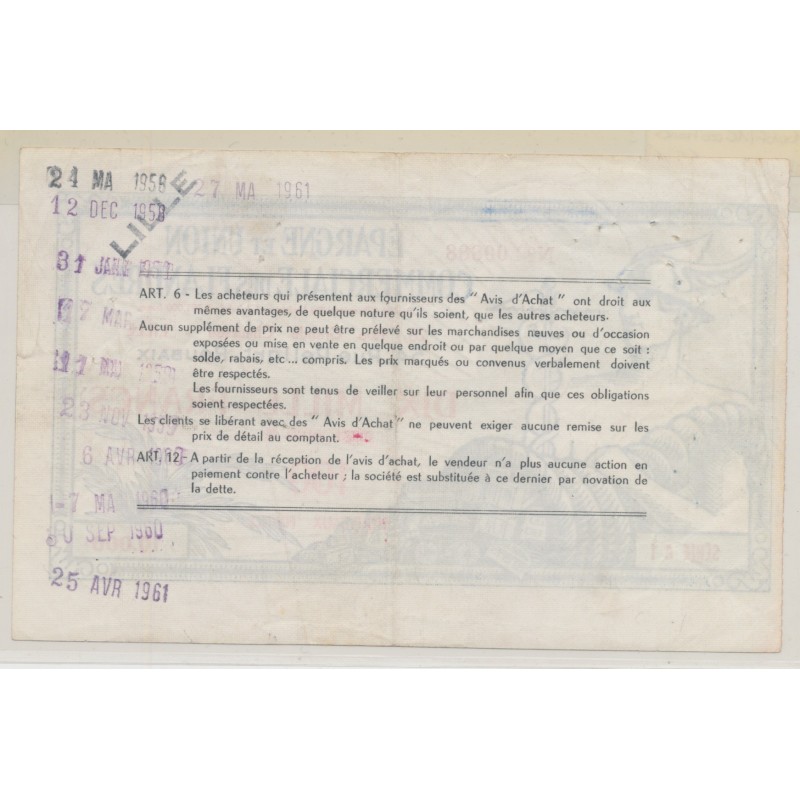 10000 Francs surchargé 100 Nouveau Franc - Épargne et union commerciale des Flandres - TTB+