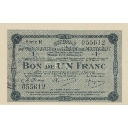 Dept55 - 1 Franc Montmedy 1916 - SPL+