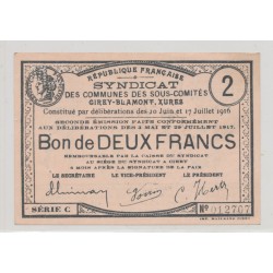Dept54 - 2 Francs Girey 1916 - SUP