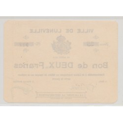 Dept54 - 2 Francs Lunéville 1914 - SPL+ 2