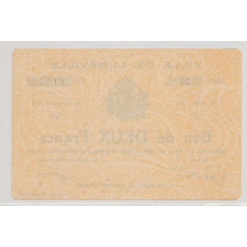 Dept54 - 2 Francs Lunéville 1914 - SPL+