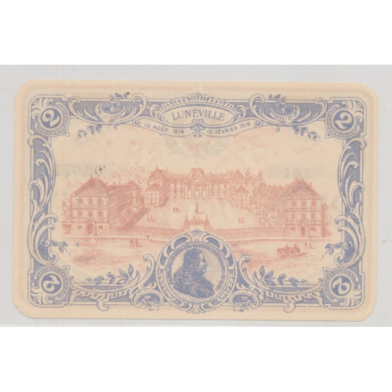 Dept54 - 2 Francs Lunéville 1914/1918 - SPL+