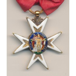 Ordre de Saint Louis chevalier - monarchie de juillet - ablation fleur de lys - ruban bouffette 2