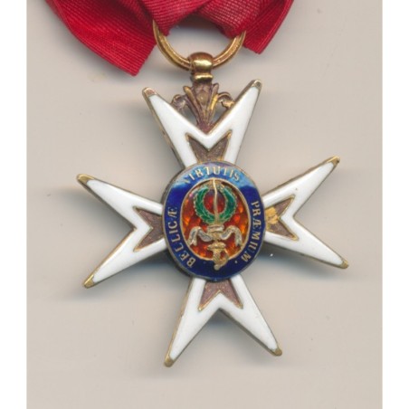 Ordre de Saint Louis chevalier - monarchie de juillet - ablation fleur de lys - ruban bouffette