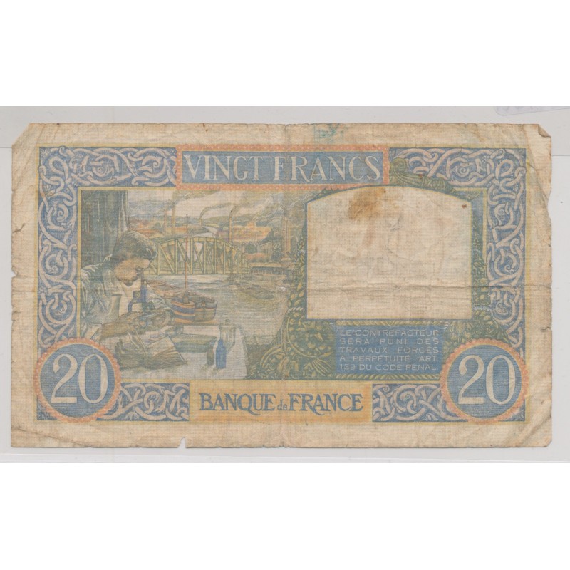 20 Francs Science et travail - 3.04.1941 - B+