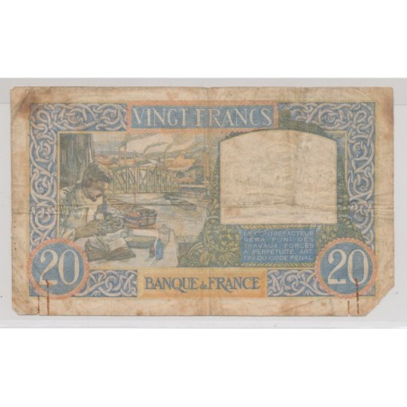 20 Francs Science et travail - 1.08.1940 - B