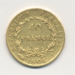 Napoléon 1er - 40 Francs Or - 1806 I Limoges - TB+ 2
