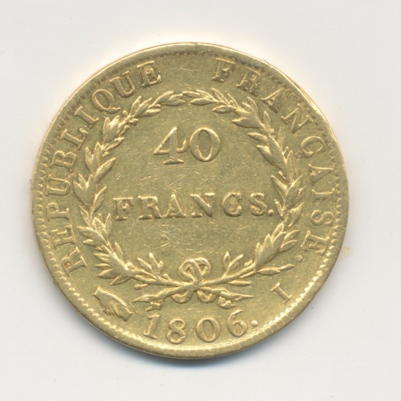 Napoléon 1er - 40 Francs Or - 1806 I Limoges - TB+