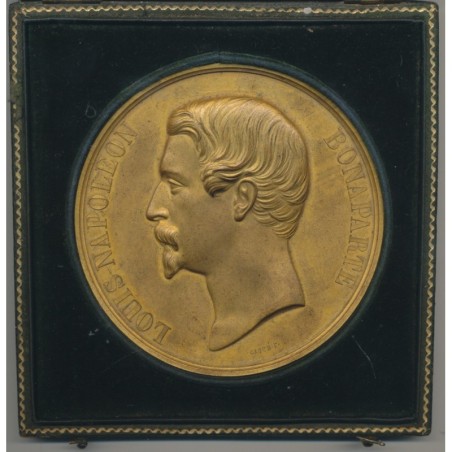 Louis napoléon Bonaparte - Président de la république - 1852 -  à Sir Anthony Perrier - bronze - 78mm - TTB+