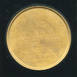 Louis napoléon Bonaparte - Président de la république - 1852 -  à Sir Anthony Perrier - bronze - 78mm - TTB+ 2