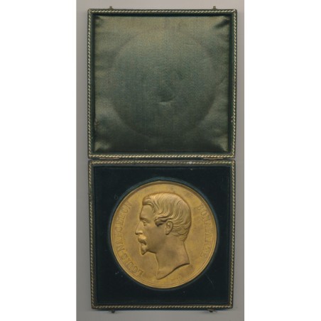 Louis napoléon Bonaparte - Président de la république - 1852 -  à Sir Anthony Perrier - bronze - 78mm - TTB+