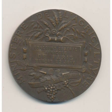 Médaille - Concours général agricole de Paris - membre du jury - bronze - 50mm - TTB