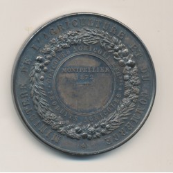 Médaille - Ministère agriculture et commerce - Montpellier 1872 - argent 38g - 41mm - SUP+ 2