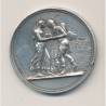 Médaille de mariage - 2 personnes - gravé revers et tranche 1835 - argent 21,60g - 36mm - TTB
