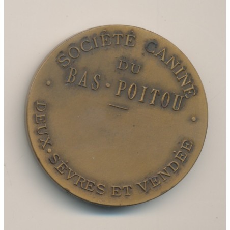 Médaille - Société canine bas poitou - bronze - 41mm - SUP