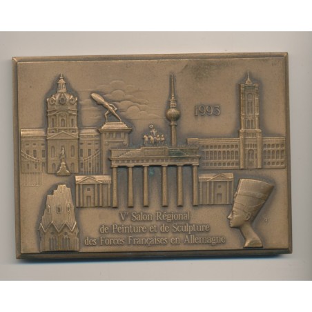 Plaquette - 5é Salon régional 1993 de peinture et de sculpture des forces Françaises en Allemagne - bronze - TTB+