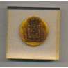 Médaille - Blason Ville La Rochelle - dans un bloc en plexi
