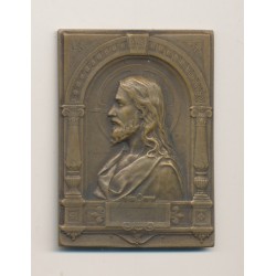 Plaquette - Jesus Christ - uniface - bronze - TTB