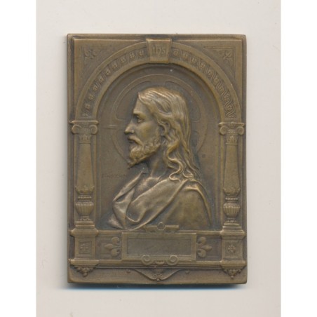 Plaquette - Jesus Christ - uniface - bronze - TTB