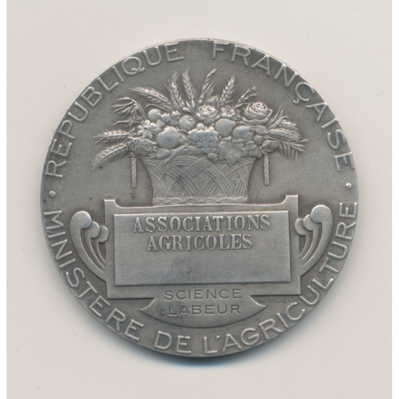 Médaille - Associations agricoles - argent - 41mm - TTB+