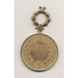 Médaille - Concours hygiène de l'enfance - Paris 1894 - cuivre doré - SUP 2