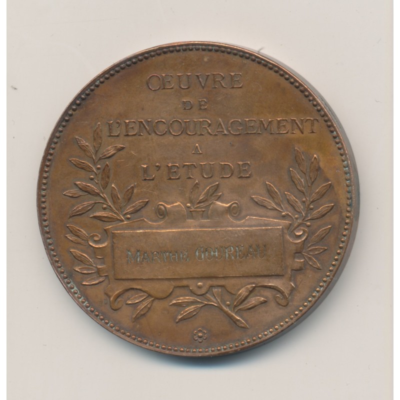 Médaille - Oeuvre de l'encouragement à l'étude - bronze 42mm - TTB