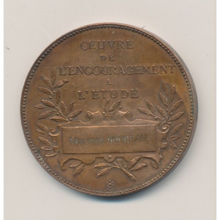 Médaille - Oeuvre de l'encouragement à l'étude - bronze 42mm - TTB