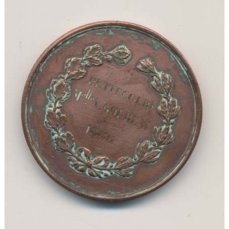Médaille - École normale de piano - gravé 1886 - bronze 34mm - TTB