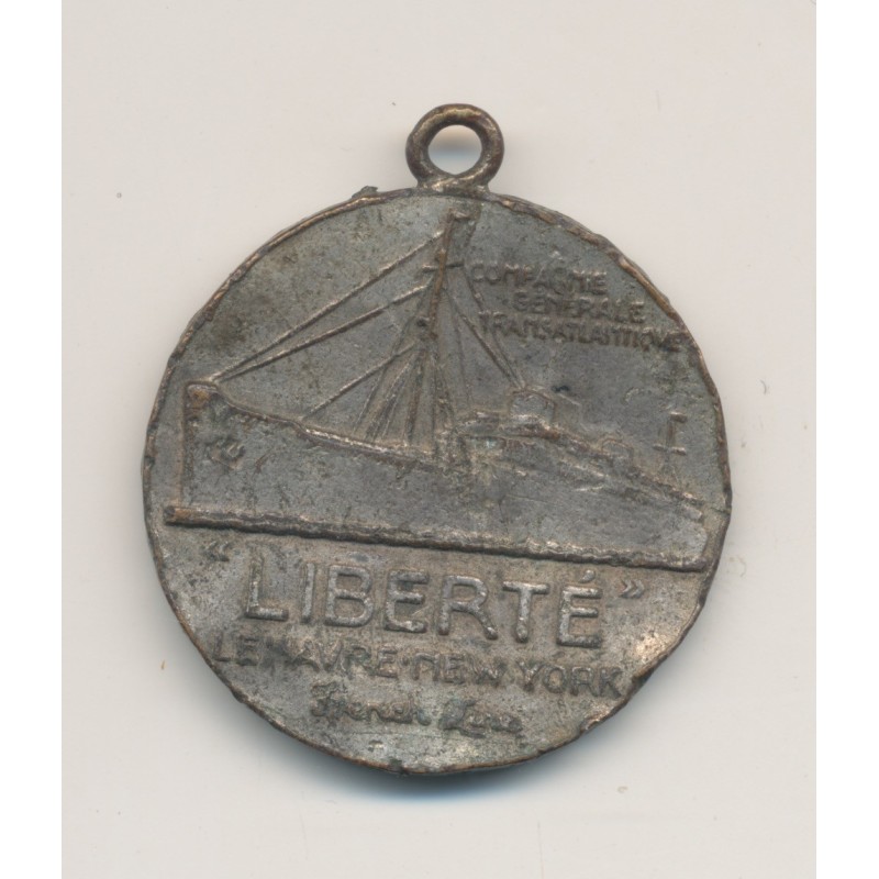 Médaillon - Paquebot Liberté - Compagnie générale transatlantique - 30mm