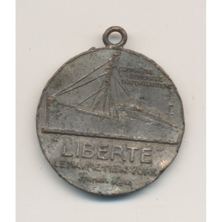 Médaillon - Paquebot Liberté - Compagnie générale transatlantique - 30mm
