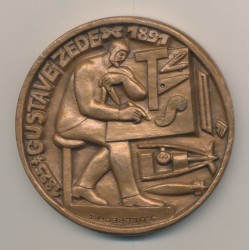 Médaille - sous marin Gymnote - 1888-1908 - frappé en 1987 - bronze - 68mm - TTB+ 2
