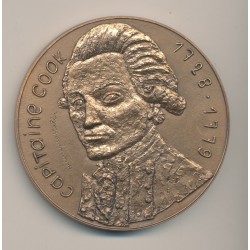 Médaille - Capitaine Cook - H.Guastalla - bronze - 72mm - TTB+