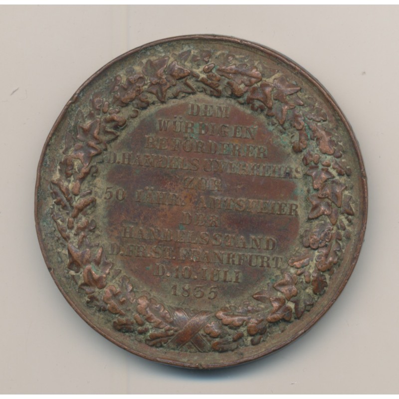 Médaille - Alexander Freiherr - 1835 - Allemagne - bronze - 50mm - TTB