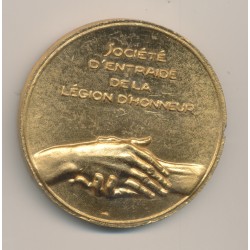 Médaille - Société d'entraide de la Légion d'honneur - bronze doré - 50mm - TTB+ 2