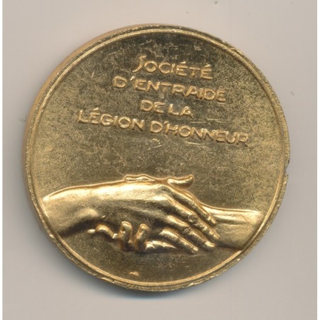 Médaille - Société d'entraide de la Légion d'honneur - bronze doré - 50mm - TTB+