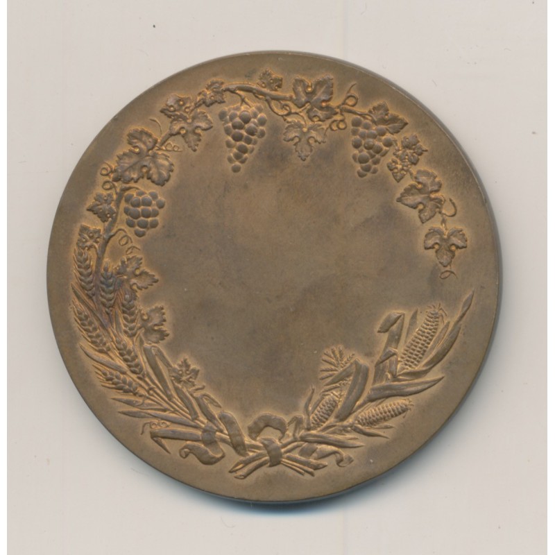 Médaille - Société encouragement agriculture - paix et travail - bronze - 51mm - TTB+