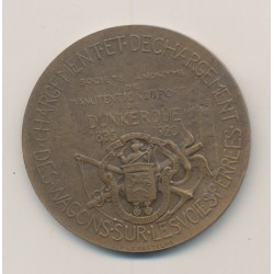 Médaille - Manutention port de Dunkerque - 1920 - Jean Bart - bronze - 41mm - TTB 2