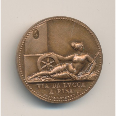 Médaille - Elisa Bonaparte - refrappe postérieure - 1er empire - bronze - 23mm - SUP+