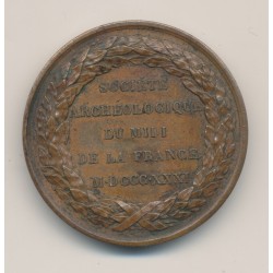Médaille - Société archéologique midi de la France - 1831 - cuivre - 33,5mm - TTB+ 2