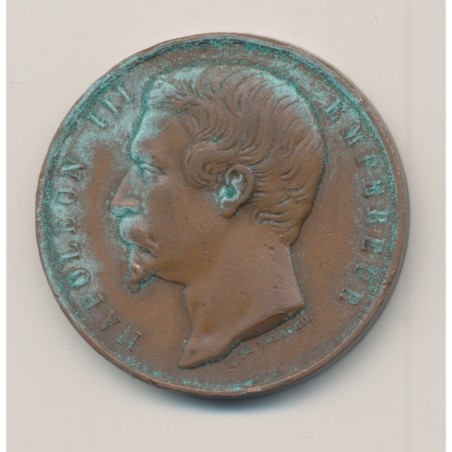 Médaille - Comice Valcongrain - Napoléon III - cuivre - 36,5mm - TTB