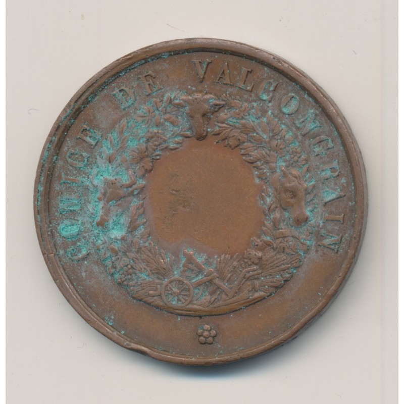 Médaille - Comice Valcongrain - Napoléon III - cuivre - 36,5mm - TTB
