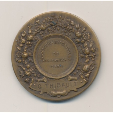 Médaille - Concours exposition de l'apprentissage - 1929 - gallia - bronze - 37mm - TTB+