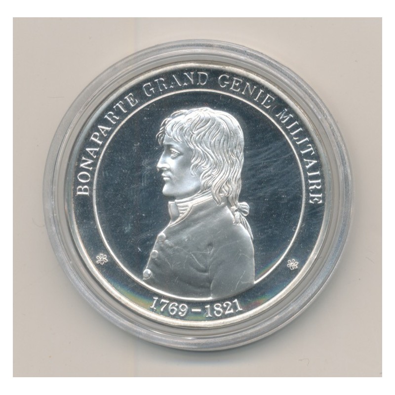 Médaille - Bonaparte - grand génie militaire - argent - 34mm - SPL