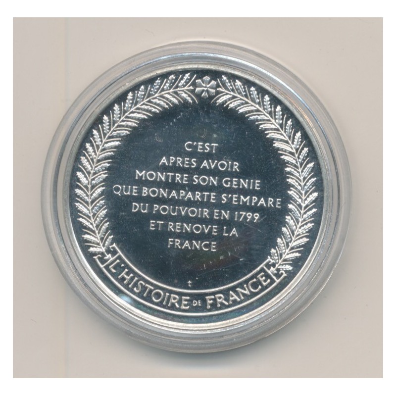 Médaille - Bonaparte - grand génie militaire - argent - 34mm - SPL